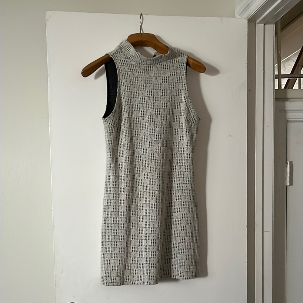 Mono B Sleeveless Black & White Dress